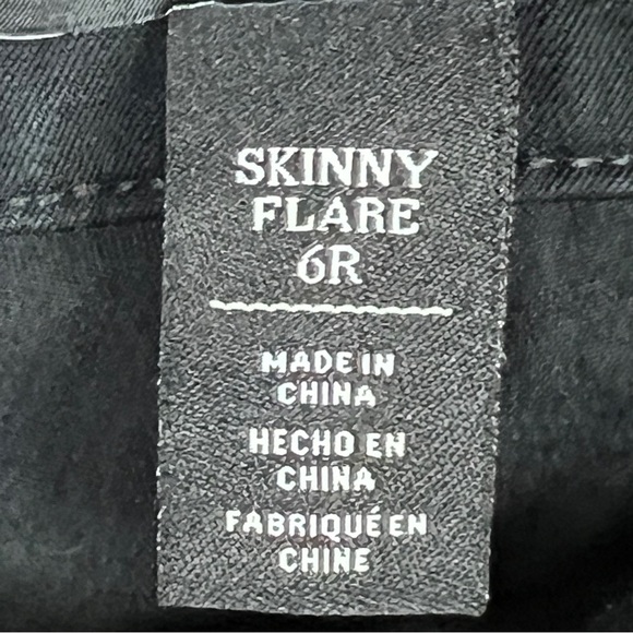 White House Black Market Jeans Skinny Flare Women's 6R Black Mid Rise Stretch - Picture 13 of 14